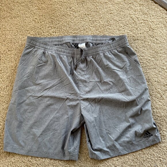 Mens ADIDAS GOLF Shorts elastic waist drawstring XXL Grey - Picture 2 of 4